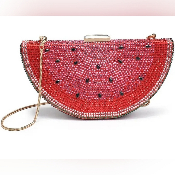 Tabitha Evening Bag Bling Rhinestone Water Melon Purse Urban Expressions NWT$90 - Picture 11 of 13